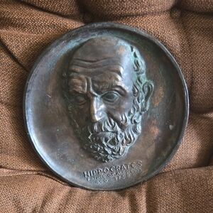 Bronze Hippocrates Wall Plaque. Father of MEDICINE